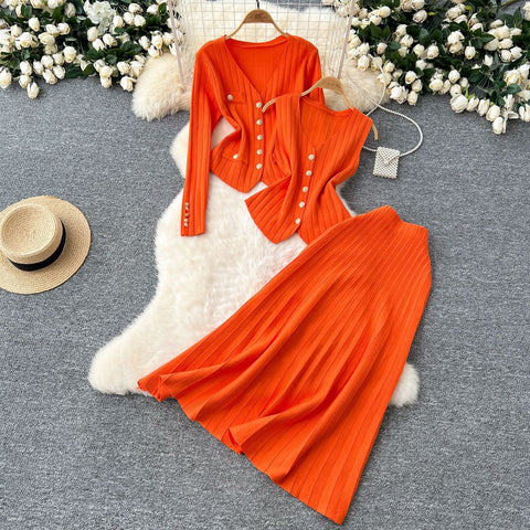 Uzoma knitted skirt set