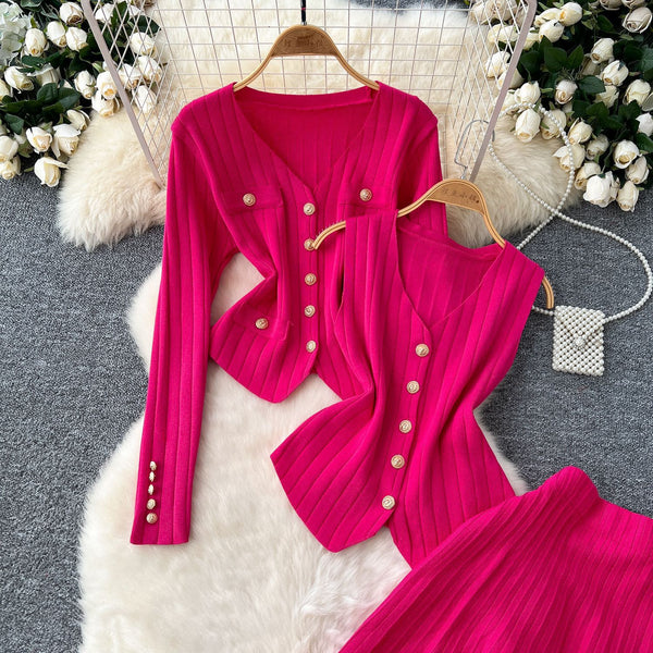 Uzoma knitted skirt set