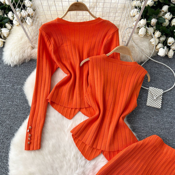 Uzoma knitted skirt set