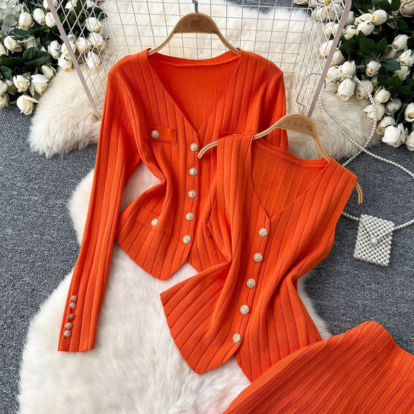 Uzoma knitted skirt set