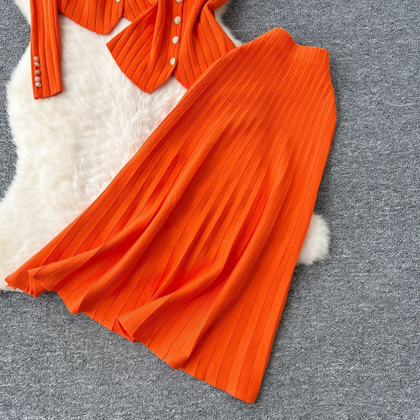 Uzoma knitted skirt set