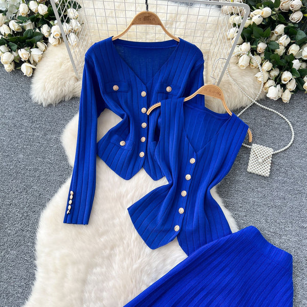 Uzoma knitted skirt set