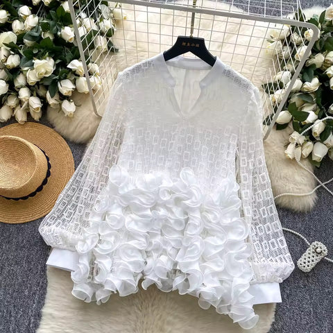 Ipai 3D floral blouse