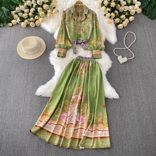 Nasheya crop skirt set