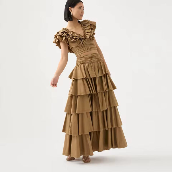 Athena V neck crop top and skirt set