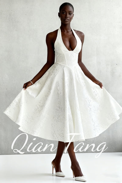 Effiey halter V-neck dress