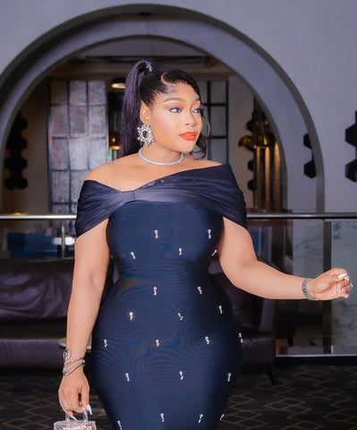 Anica beaded bandage dress