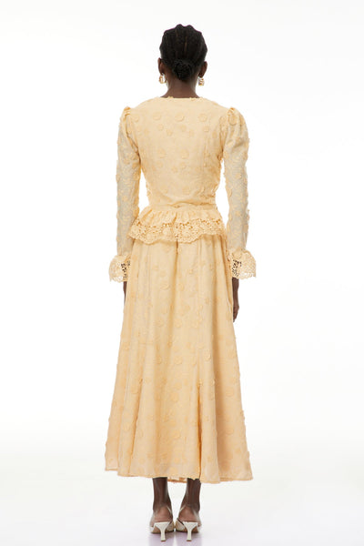 Okeli floral lace blouse and skirt set