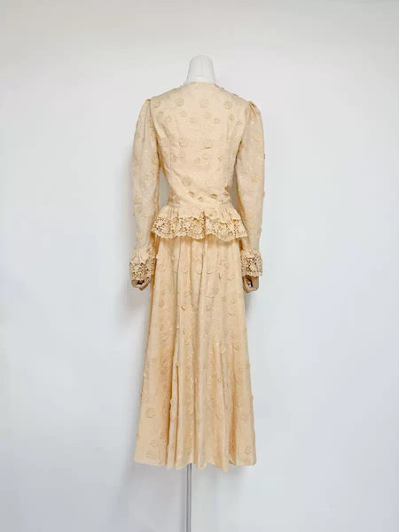 Okeli floral lace blouse and skirt set