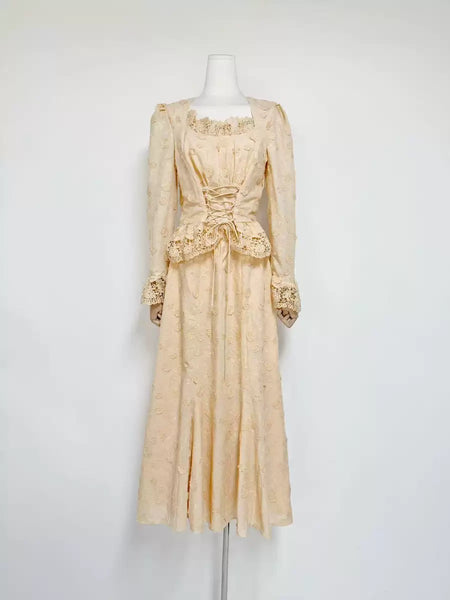 Okeli floral lace blouse and skirt set