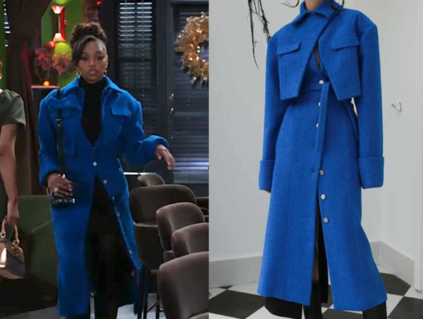 Shavonnah electric blue trench coat