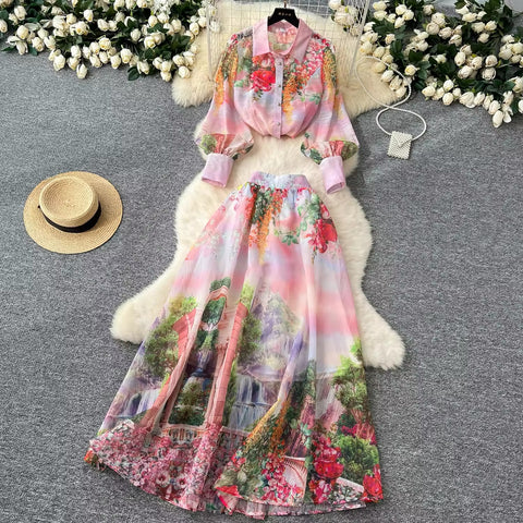 Shuvai bohemian skirt set