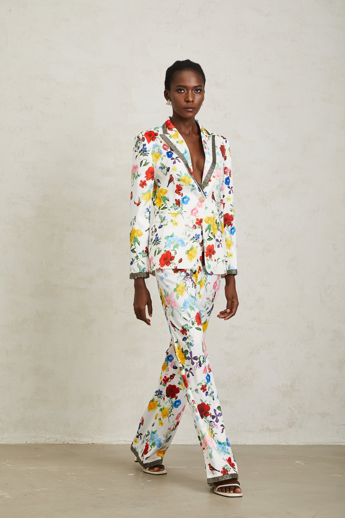 Shanna Trim Floral Trouser Set