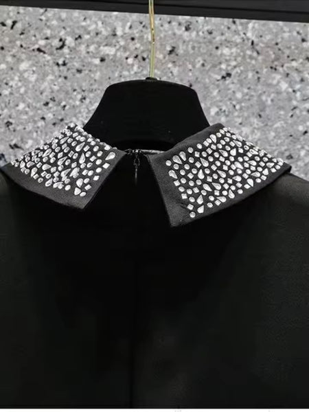 Ndeu diamanté  Peter Pan collar dress