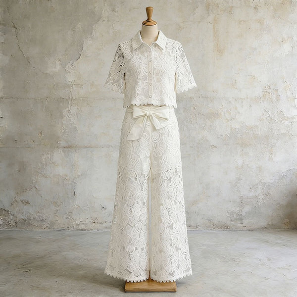 Ayana lace wide trousers