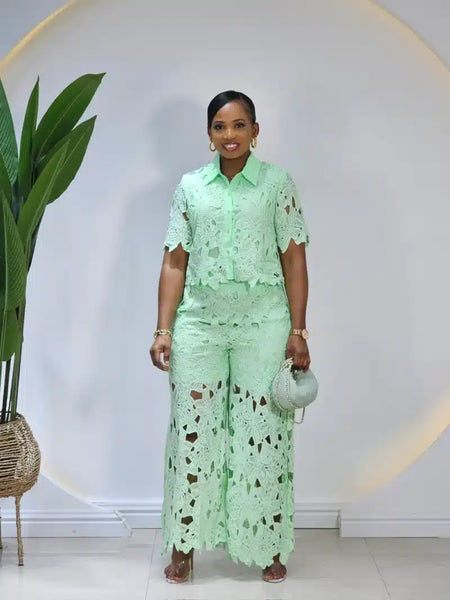 Ayana lace wide trousers
