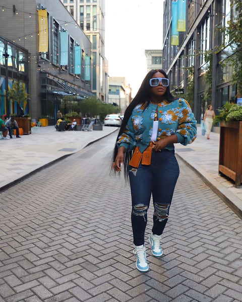 Keesha 3D flower crop cardigan