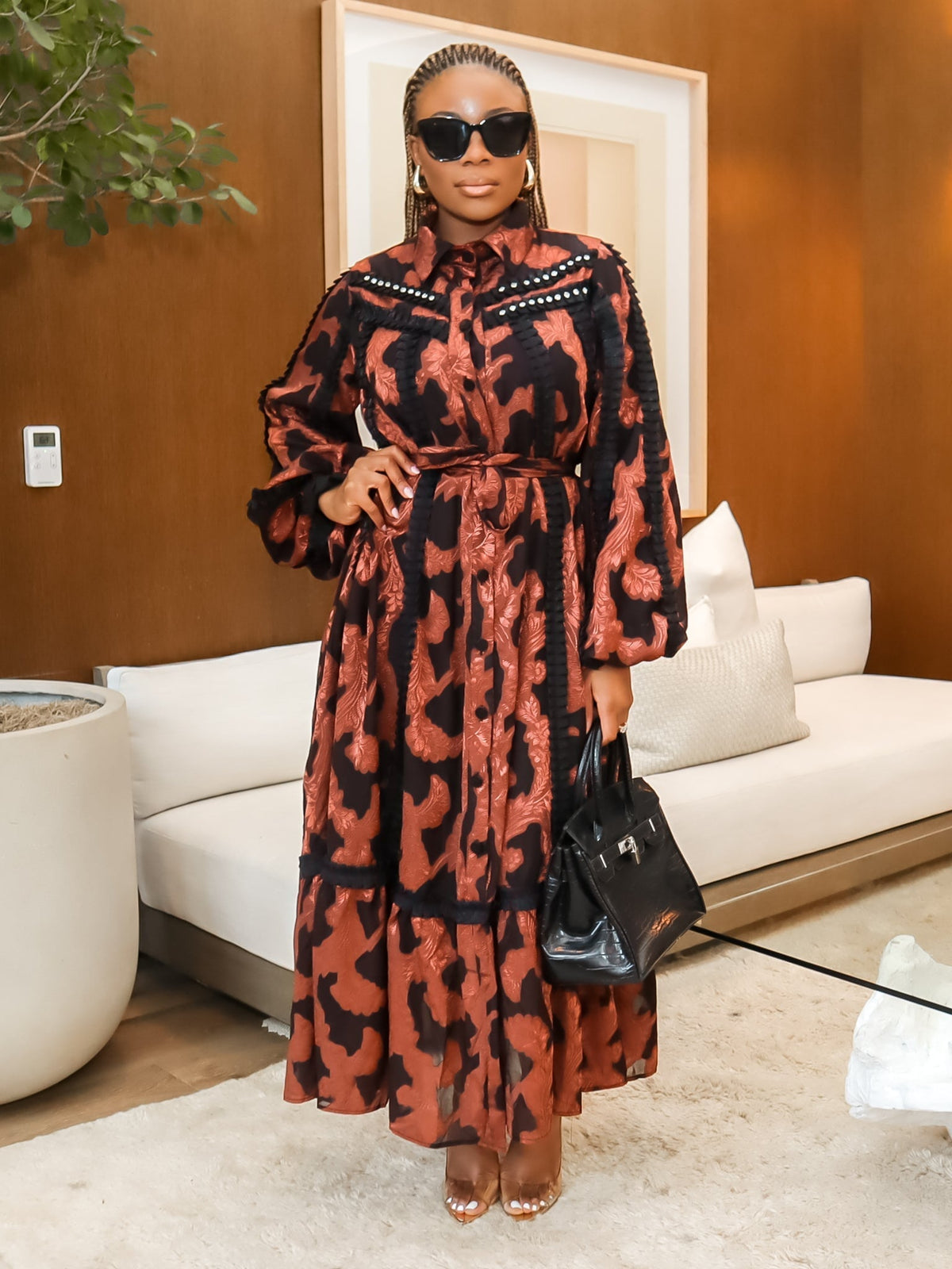 Linah autumn maxi dress