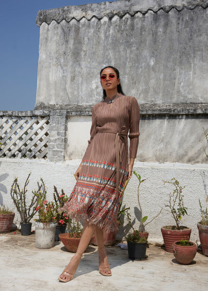 Saleema pleated dress