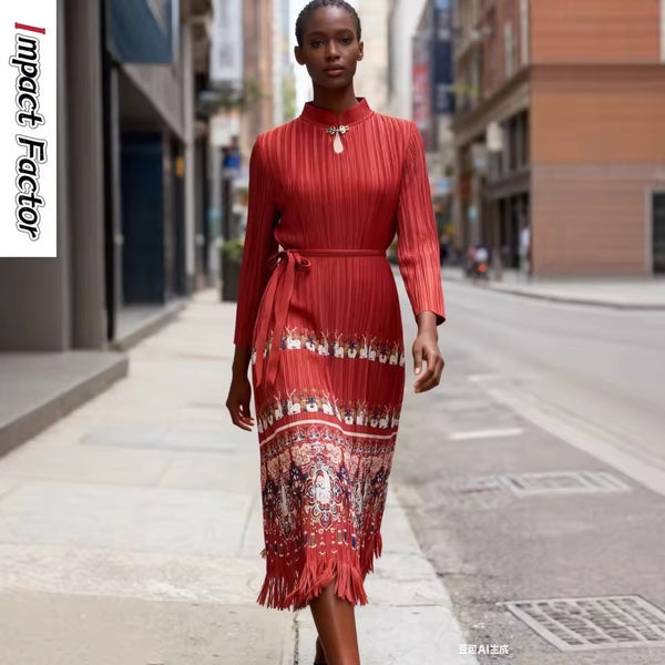 Saleema pleated dress