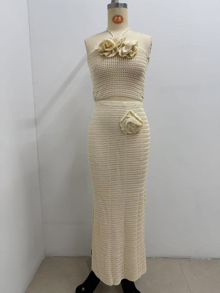 Panisha knitted skirt set