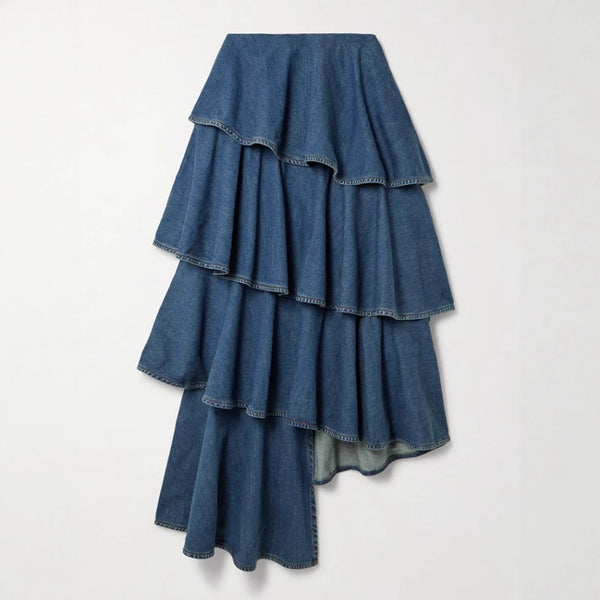 Tamieka 2 piece tiered denim set