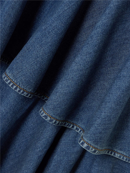 Tamieka 2 piece tiered denim set