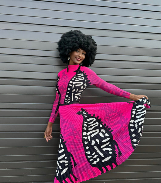 Kishori pleated skirt set