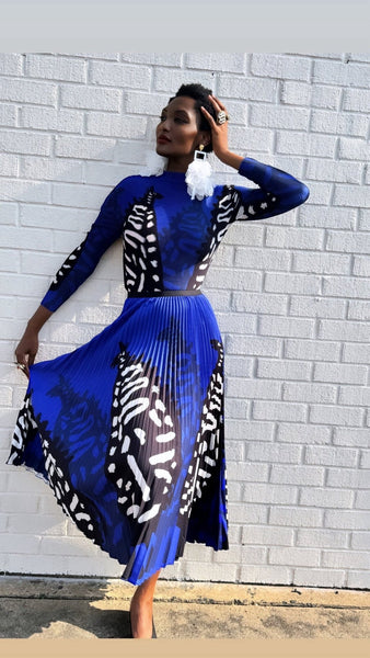 Kishori pleated skirt set