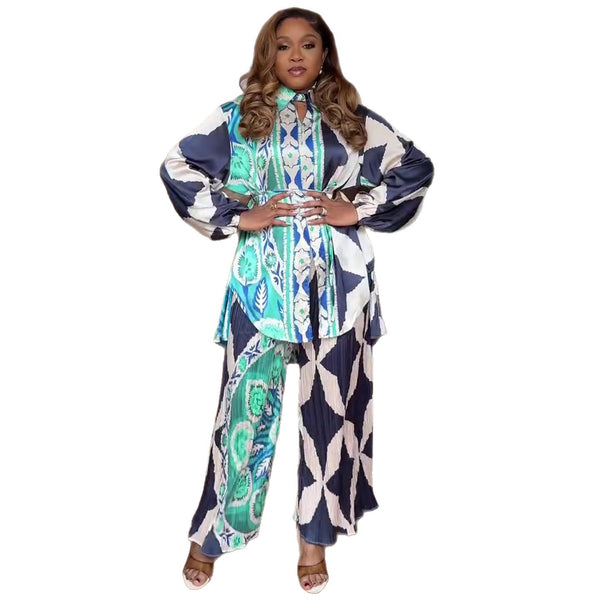 Hulda print trouser set