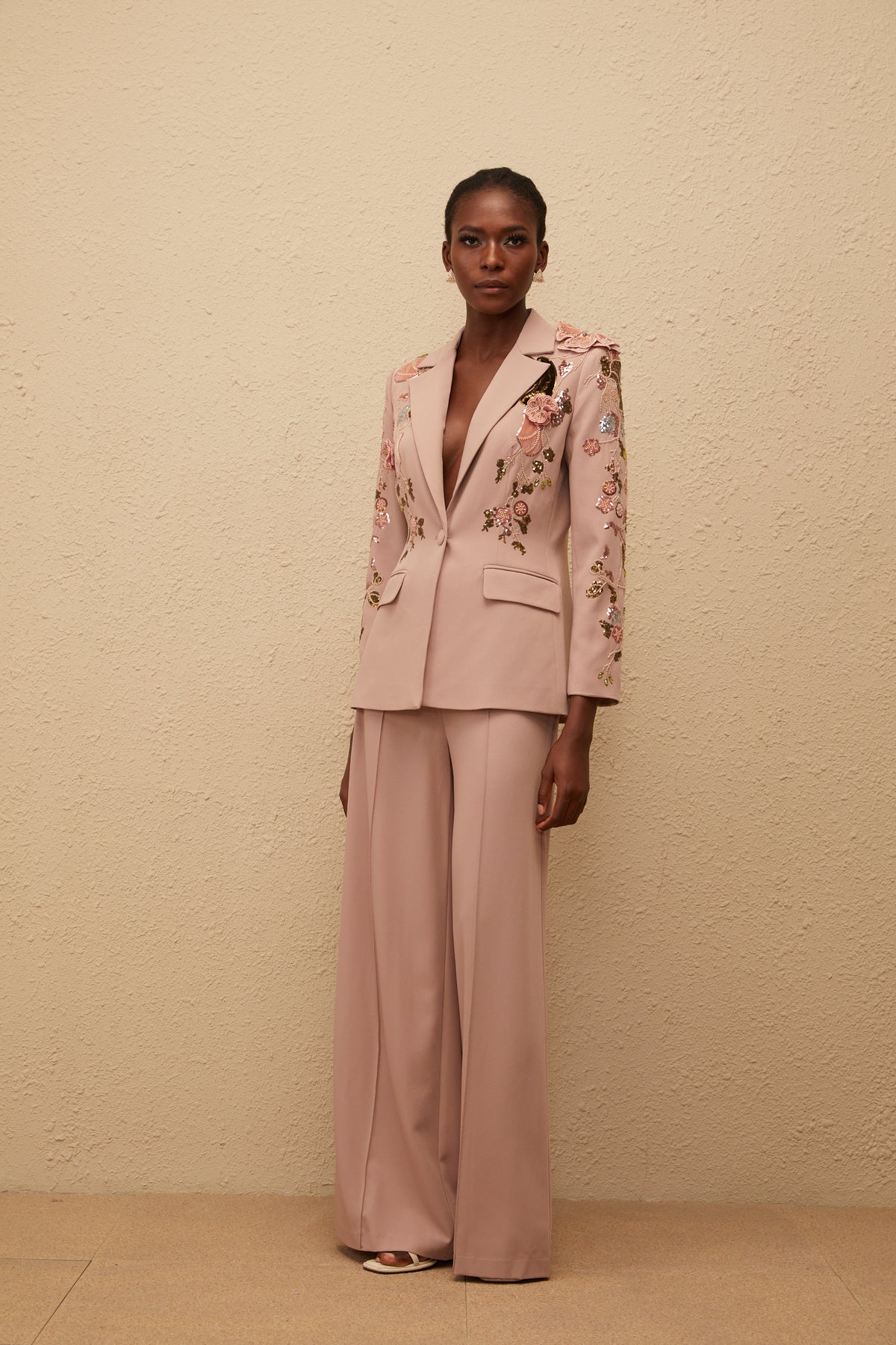 Andiswa Sequin Floral Trouser Set