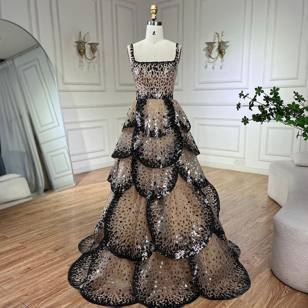 Cokisa sequin tiered Maxi dress