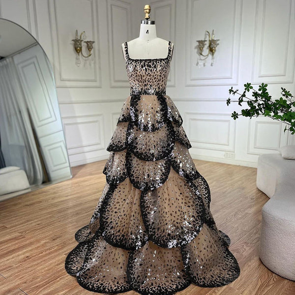 Cokisa sequin tiered Maxi dress