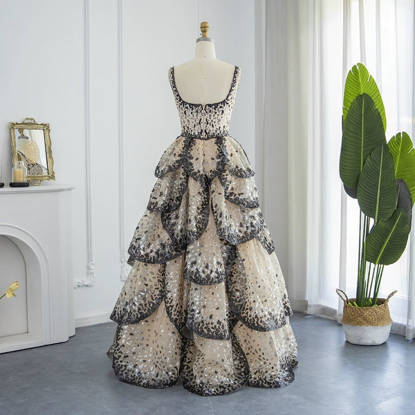 Cokisa sequin tiered Maxi dress