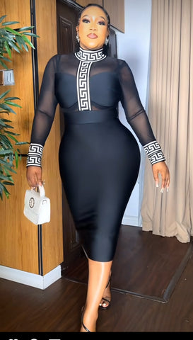Drella Mesh Bandage dress