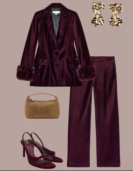 Prue velvet suit set