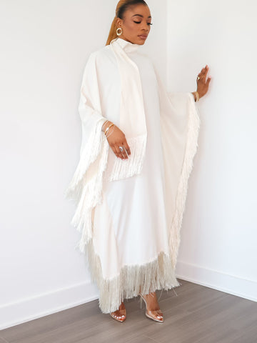 Mykai Fringe kaftan dress