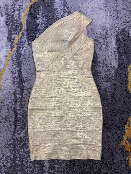 Tinani Gold bandage dress