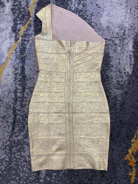 Tinani Gold bandage dress