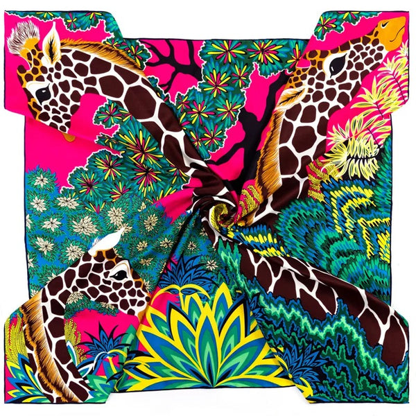 Jungle Twill silk scarf