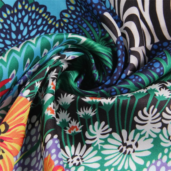 Zebra  Rainforest Silk scarf