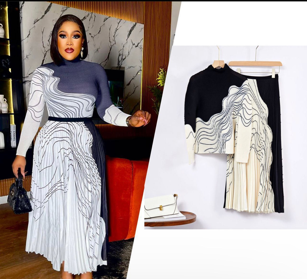 Zendaya pleated set