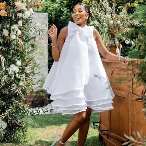 Awande Tiered Halterneck dress