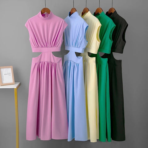 Chioniso side hollow dress