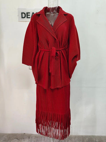 Shingayi pleated skirt set
