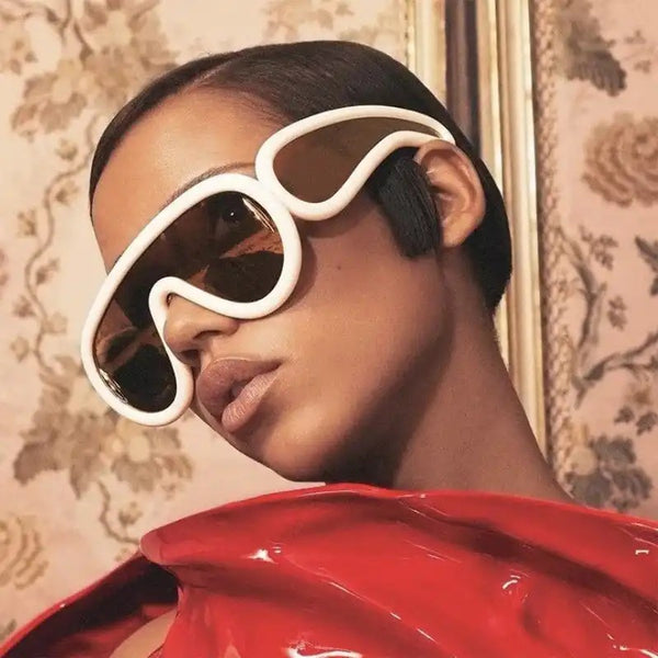 Large frame futuristic sunglasses