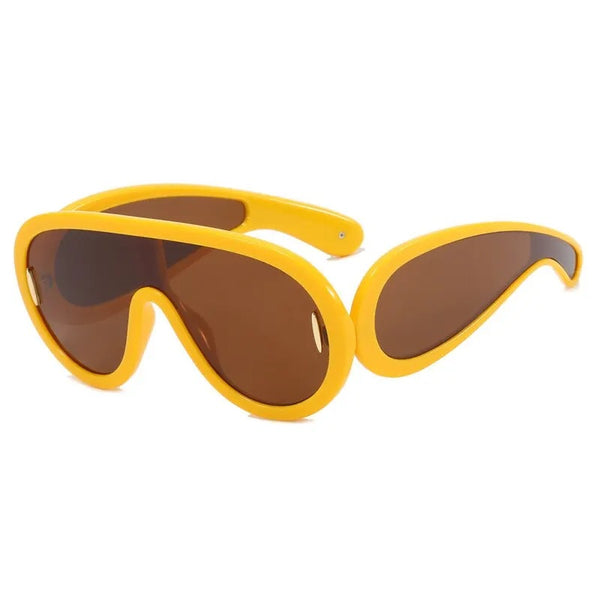 Large frame futuristic sunglasses