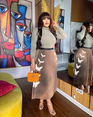 Lucinder pleated skirt set