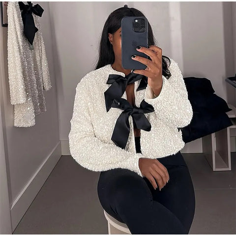Ayaan sparkle crop cardigan