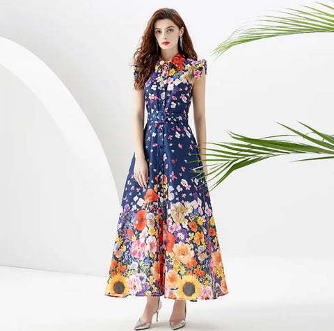 Leondra Flower Maxi Dress